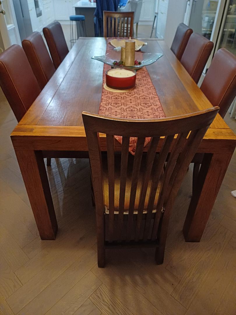 Bespoke dinning table and chairs